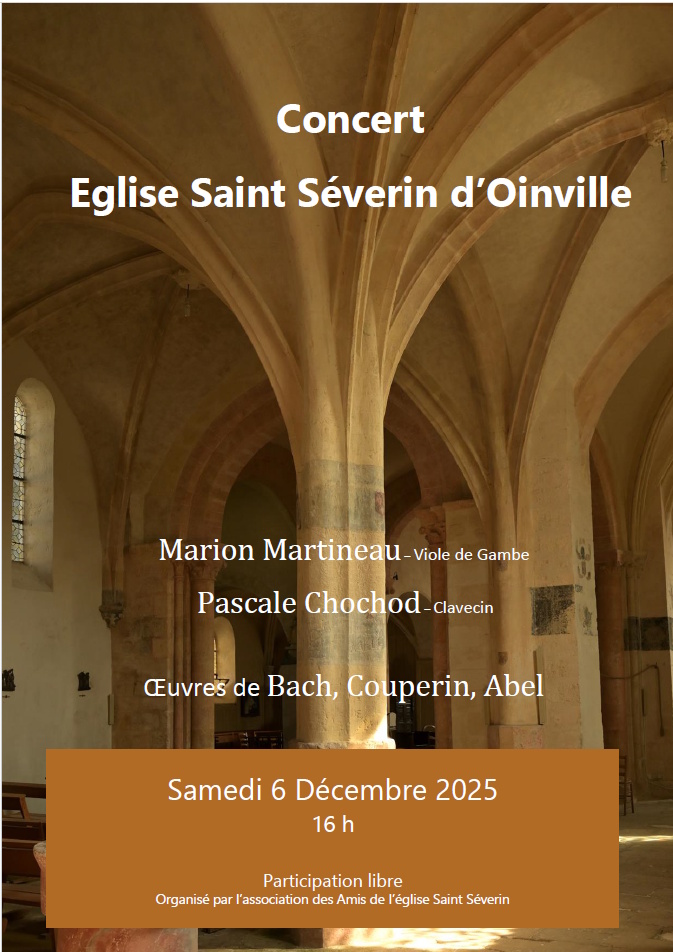 affiche Bach, Couperin, Abel  à Oinville